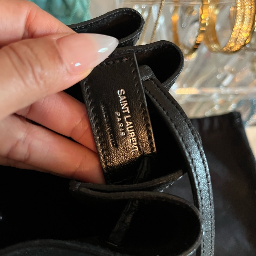 Saint Laurent Calfskin Python Embossed Mini Bucket Bag - Picture 6 of 10